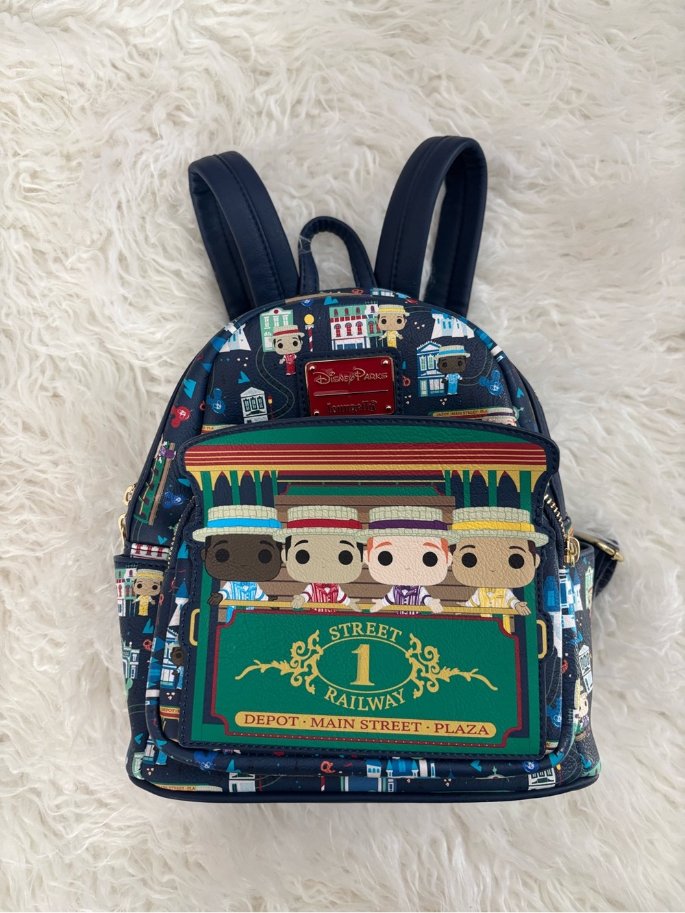 Loungefly Disney Parks Mini Backpack Main Street USA Dapper Dans